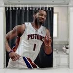 pistons number one smile shower curtains 0