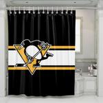 pittsburgh penguins logo hockey nhl shower curtains 0