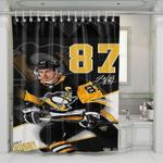 pittsburgh penguins sidney crosby 87 shower curtains 0