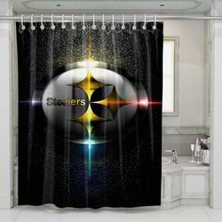 Pittsburgh Steelers Nfl New Logo Shower Curtain Set For Bathroom Decor Gift For Friends