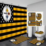 pittsburgh steelers sport for fans bathroom set shower curtain set ver14 0