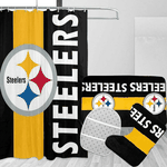 pittsburgh steelers sport for fans bathroom set shower curtain set ver2 0