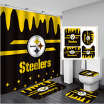 pittsburgh steelers sport for fans bathroom set shower curtain set ver4 0