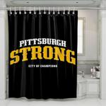 pittsburgh strong city of champions shower curtains 0