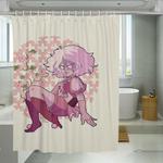 pixels rose quartz shower curtains 0