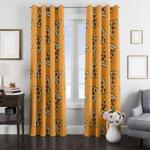 pizza cartoon pattern delicious window curtain 0