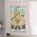 pizza reading shower curtain 0