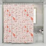 plain red cool pattern cats shower curtains 0