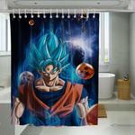 planet dragon ball goku shower curtains 0
