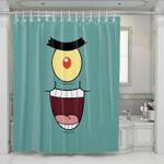 plankton spongebob squarepants shower curtains 0
