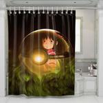 pokeman ball and chihiro shower curtains 0