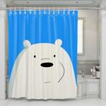 poker face ice bear shower curtains 0