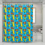 pop art 90s alphabet shower curtains 0