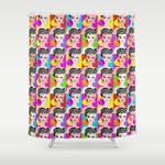 pop art barbie shower curtain 0
