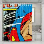 pop art comic superman shower curtains 0