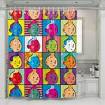 pop art of tintin movie shower curtains 0