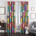 pop art of tintin movie window curtain 0