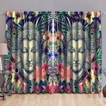 portrait of buddha tribe art blackout curtain gift for buddhism blackout window curtains 100 polyester 417 1079 0