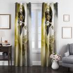 powerful player steelers nfl window curtain 0