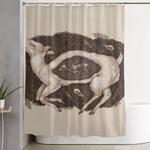 predaceous herbivore ghost deer shower curtain 0