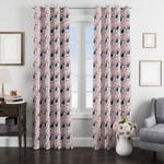 pretty blue eyes girl window curtain 0