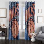 prism orange logo new york knicks window curtain 0