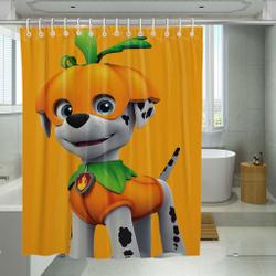 Pumpkin Marshall Paw Patrol Dog Shower Curtain Set For Bathroom Decor Gift For Friends