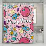 pura vida aesthetic 90s stuff shower curtains 0