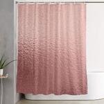 pure rose gold metal pink shower curtain 0
