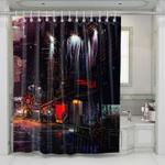 purple aesthetic blade runer shower curtains 0