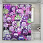purple rick and morty character shower curtains 0