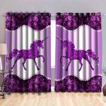 purple unicorn blackout curtains unicorn window curtains home decoration friends gift blackout window curtains 100 polyester 417 1079 0