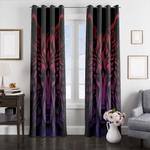 purple wolf window curtains 0