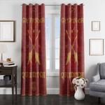 quidditch gryffindor window curtains 0