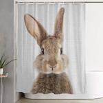 rabbit colorful shower curtain 0