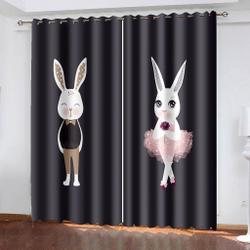Rabbit Curtains Blackout Window Treatments Drapes For Room Decoration
