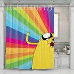rainbow adventure time shower curtains 0