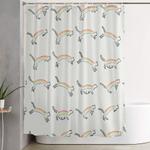 rainbow cat shower curtain 0