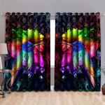 rainbow hummingbird window curtains colorful hummingbirds lovers gift blackout window curtains 100 polyester 417 1079 2 0