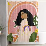 rainbow sweater shower curtain 0
