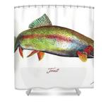 rainbow trout shower curtain 0