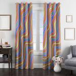 rainbow wave pop color window curtain 0