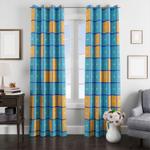 random arrow square pattern window curtain 0