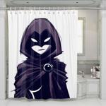 raven painting dc comics shower curtains 0