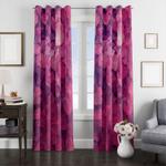 real crystal pink purple window curtain 0