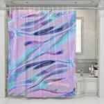 realistic holographc vaporwave cloth shower curtains 0