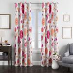 realistic pattern of flower and fruit window curtain 0