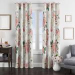 realistic pink flowers art window curtain 0
