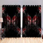 red butterfly curtains beautiful butterfly window curtains home decoration gift for parents blackout window curtains 100 polyester 417 1079 0