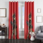 red crown and bloodhound window curtain 0